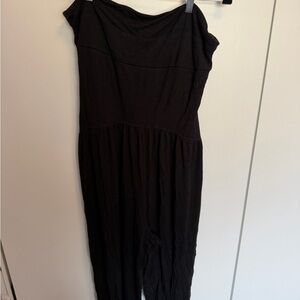 Free People Black Strapless Jumpsuit